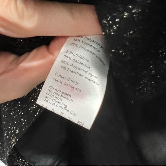 Akris Womens Black Gold Silver Blazer Jacket Size - Picture 4 of 7
